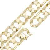 Men's 14k Yellow Gold Solid Cuban Chain Link Necklace 26" 13.8mm 127 grams