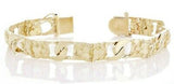14k Yellow Gold Cuban Link Nugget Bracelet 7.5" 9mm 21 grams