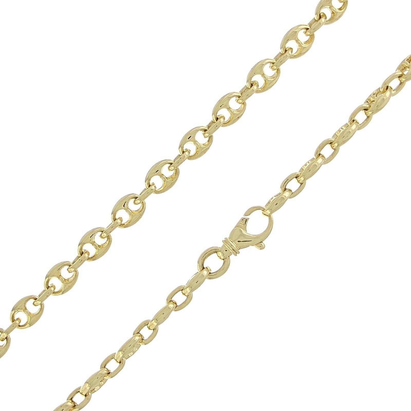 10k Yellow Gold Solid Gucci Mariner Link Chain Necklace 22" 7.5mm 64 grams - 22"