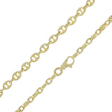 10k Yellow Gold Solid Gucci Mariner Link Chain Necklace 22" 7.5mm 64 grams - 22"