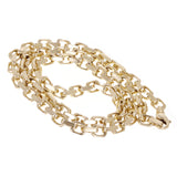 14k Yellow Gold Handmade Fashion Link Chain Necklace 20" 7mm 85 grams - 20"