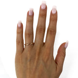 14k Rose Gold Stackable Wave Ring 1.4 grams Size 6.75 - Rose