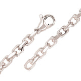 10k White Gold Handmade Fashion Link Chain Necklace 26" 4.5mm 42.9 grams - White,26"