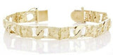 10k Yellow Gold Solid Cuban & Nugget Link Bracelet 7.5" 9mm 17.5 grams