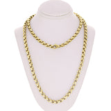 14k Yellow Gold Handmade Fashion Link Necklace 20" 4.5mm 40 grams - Yellow,20"