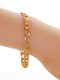 14k Rose Gold Cuban Nugget Bracelet Link 7.5" 6.5mm 12 grams