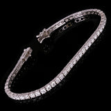 Women's 18k White Gold 6.87ctw Diamond Tennis Bracelet 7" 3.1mm 9.8 grams - 6.87ctw  9.8grams