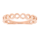 14k Rose Gold Infinity Stackable Ring 2 grams Size 6.75 - Rose