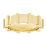 14k Yellow Gold Protrude Bar Ring Band Size 8 - 5.9mm 8.7 grams