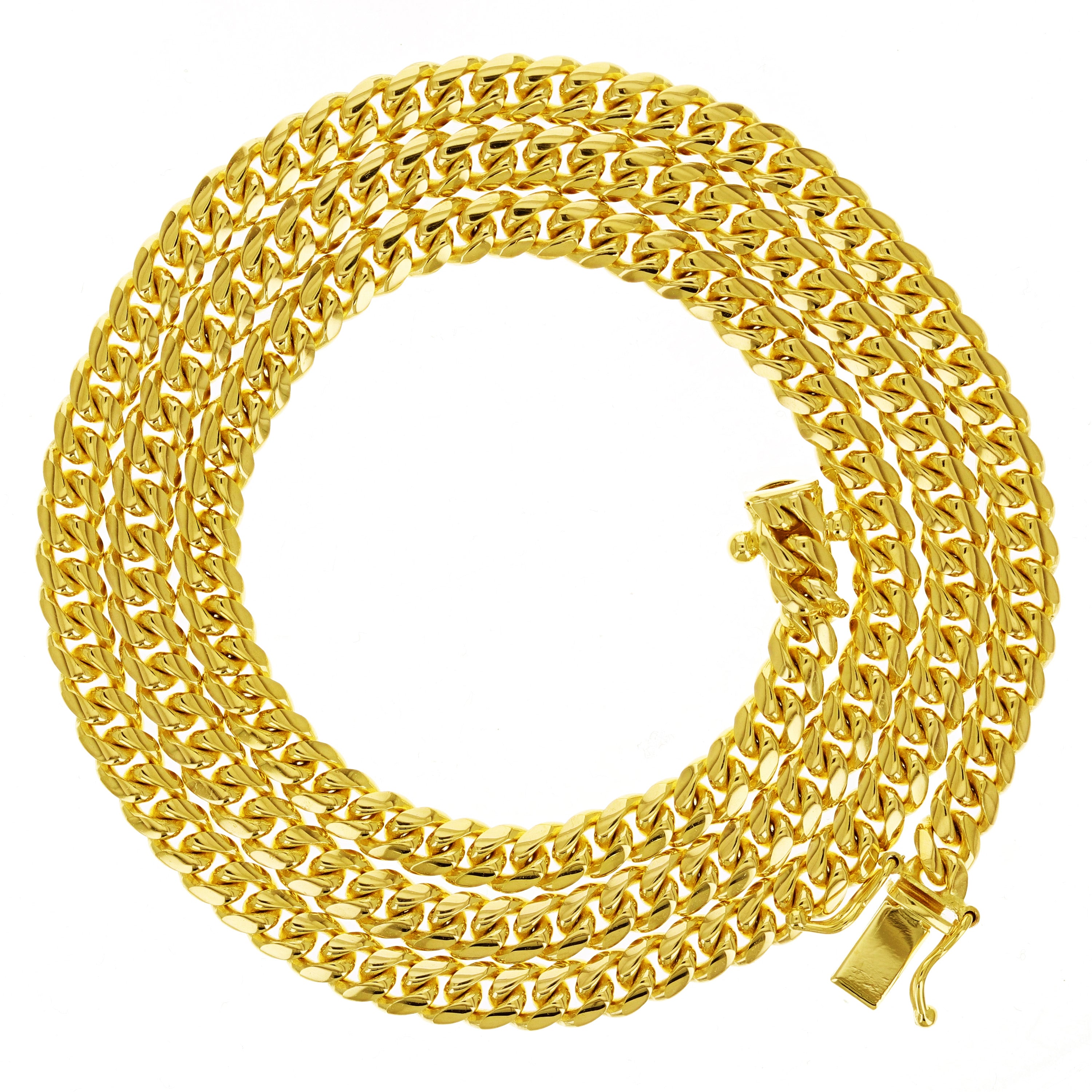 Italian 14k Yellow Gold Solid Miami Cuban Chain Necklace 20" 5mm 43.2 grams - 20" 43.2 grams