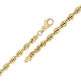 14k Yellow Gold Diamond Cut Rope Chain Bracelet 8" 6mm - 19 grams