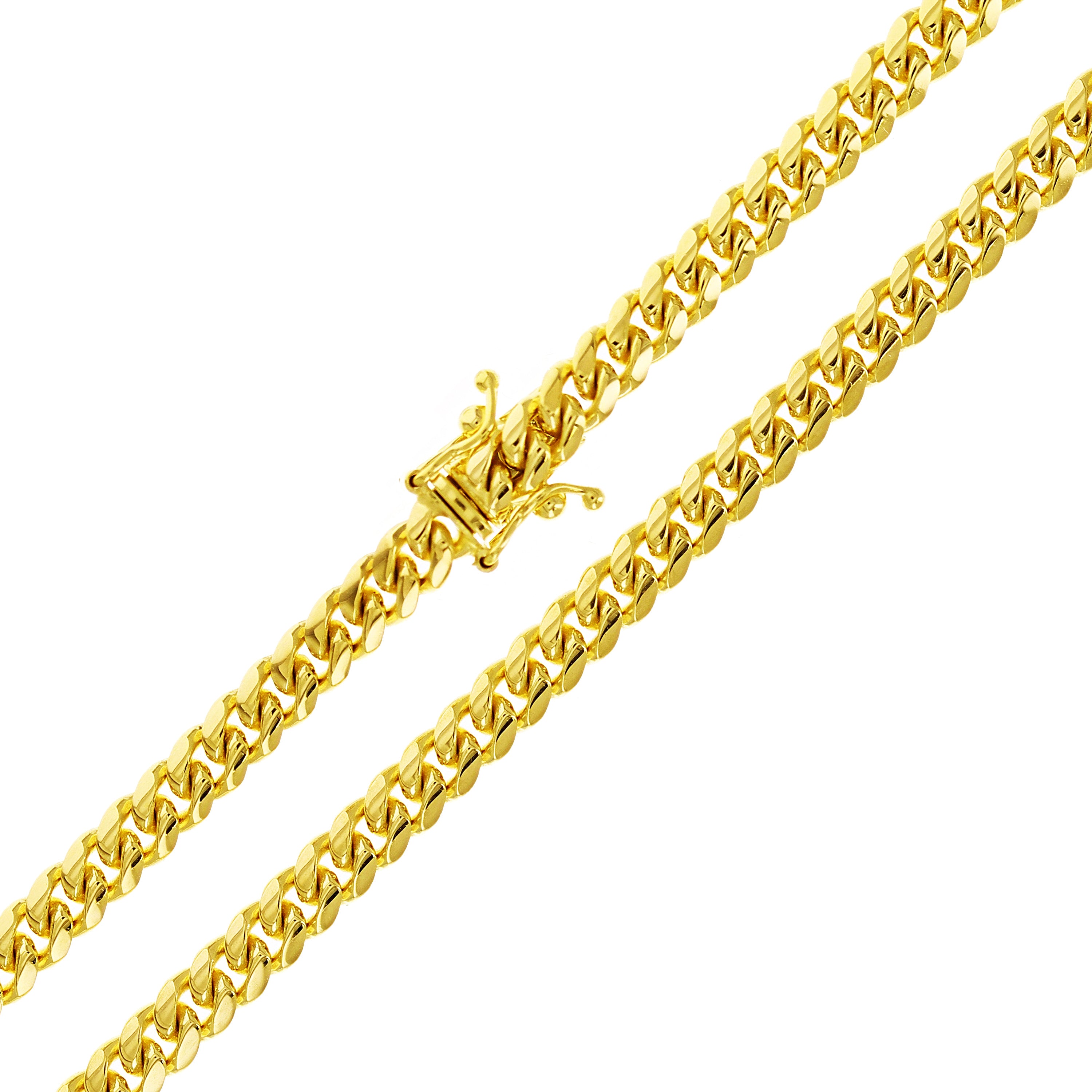 Italian 14k Yellow Gold Solid Miami Cuban Chain Necklace 20" 5mm 43.2 grams - 20" 43.2 grams