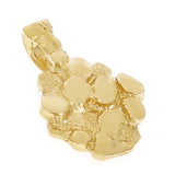 14k Yellow Gold Solid Hexagon Nugget Charm Pendant 20.5x13mm 2.9 grams