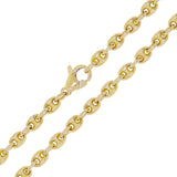 14k Yellow Gold Handmade Fashion Link Necklace 22" 7.5mm 68.5 grams - Yellow,22"