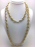 14k Yellow Gold Solid Gucci Mariner Link Chain Necklace 30" 7.5mm 95 grams - Yellow,30"
