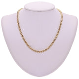 Italian 14k Yellow Gold Venetian Box Link Chain Necklace 18" 4.3mm 17.2 grams