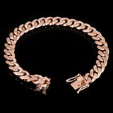 10k Yellow White or Rose Gold Solid Heavy Miami Cuban Chain Link Bracelet 10 mm 8", 8.5", 9" with Box Clasp