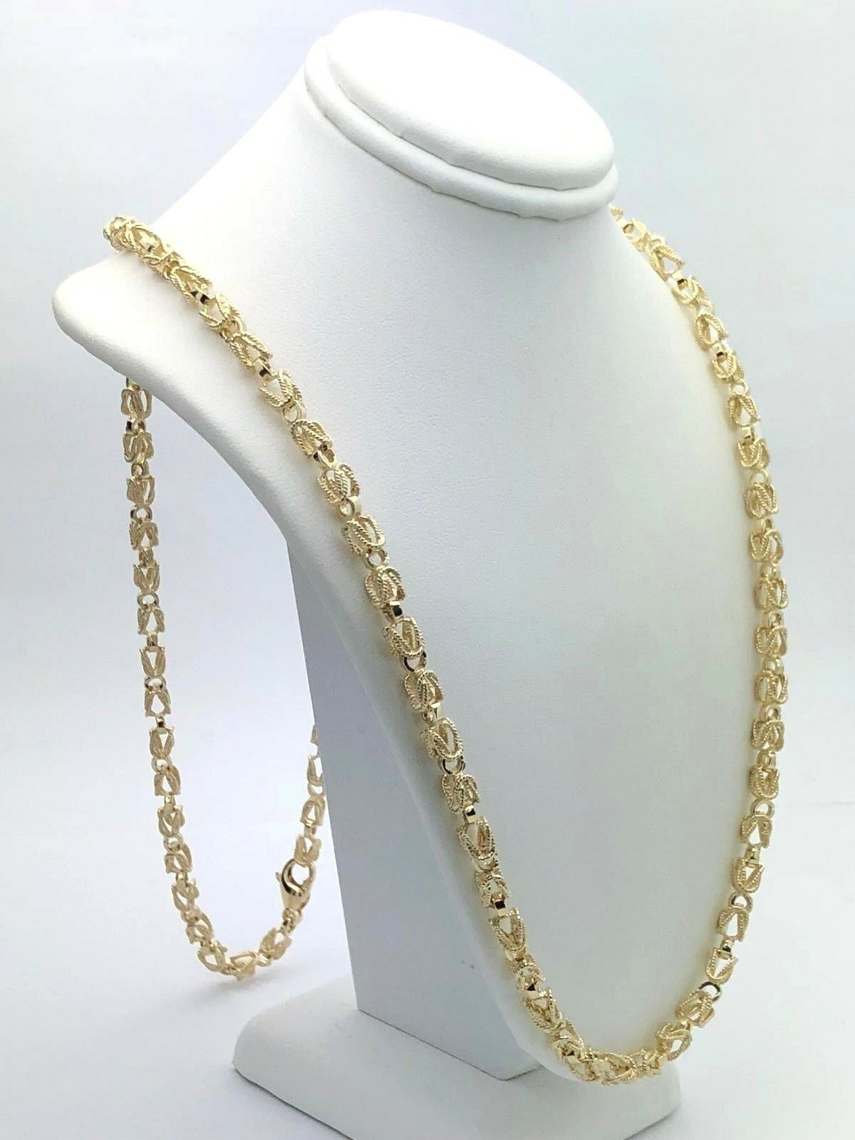 14k Yellow Gold Turkish Link Chain Necklace 30" 5mm 56.5 grams - Yellow,30"