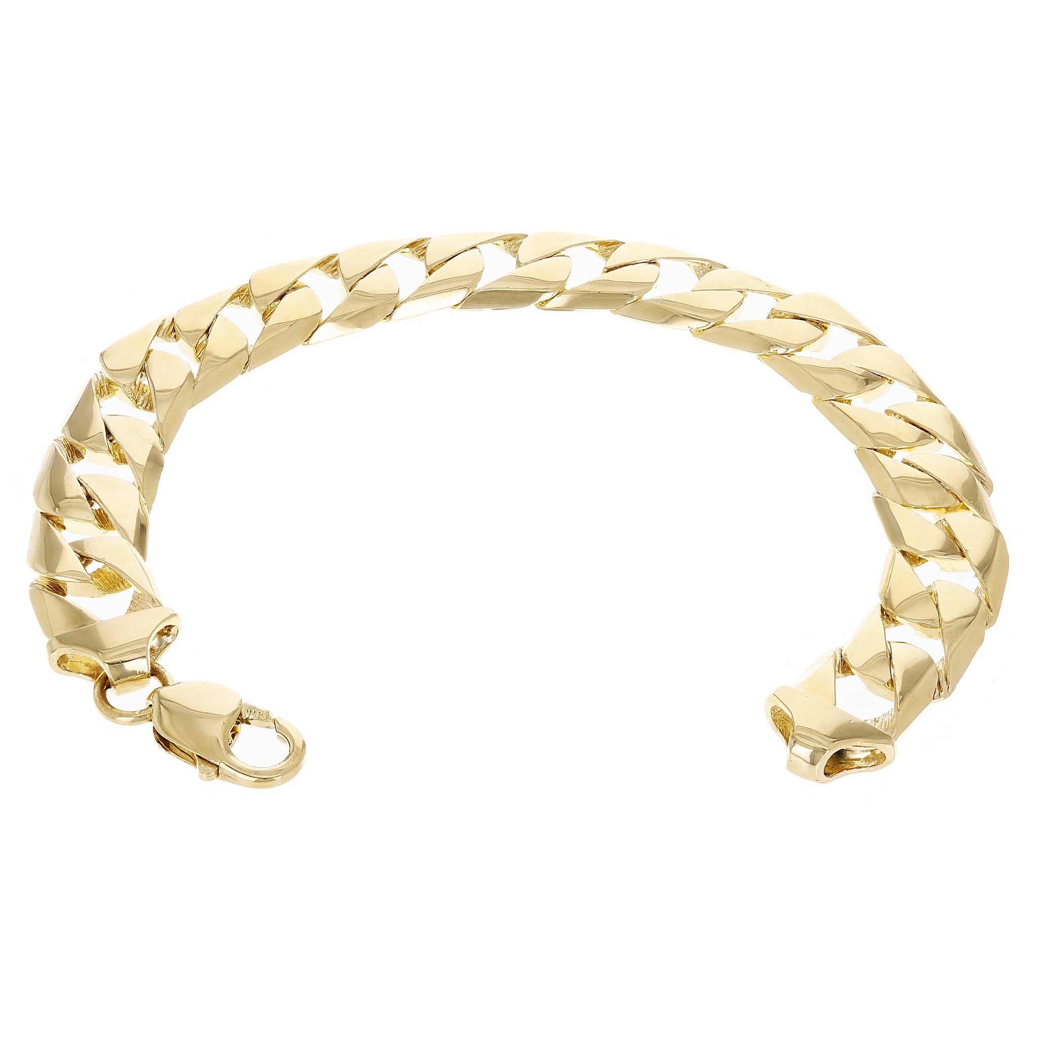 10K Solid Yellow Gold Miami Cuban Link Bracelet w/ CZ's – Exotic Diamonds