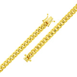 Italian 10k Yellow Gold Hollow Miami Cuban Chain Bracelet 8" 6.8mm 11.3 grams - 8" 11.3 grams