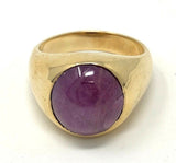 14k Yellow Gold Oval Pink Tourmaline Ring Gemstone Size 8 13 grams