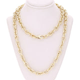 10k Yellow Gold Solid Handmade Link Heavy Rolo Chain Necklace 20" 8mm 74.5 grams