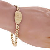 14k Yellow Gold Medical Alert ID Bracelet Cuban Link Chain 7" 11.5 grams - Yellow,7" 11.5 grams