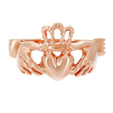 14k Yellow White or Rose Gold Love Friendship Claddagh Irish Ring Sizes 5-9