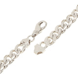 14k White Gold Solid Heavy Miami Cuban Chain Link Bracelet 8" 10 mm 52.8 grams with Lobster Clasp - White,8"