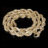 14k Yellow Gold Solid Diamond Cut Rope Chain Necklace 16" 12mm - 16",12mm