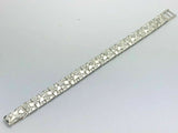 925 Sterling Silver Solid Nugget Bracelet Adjustable 8.5" 12.5mm 30 grams