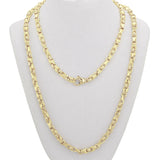 14k Yellow Gold Handmade Fashion Link Necklace 18" 5mm 37.5 grams - Yellow,18"