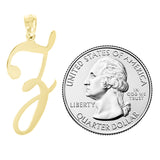 14k Yellow Gold Initial Letter Z Alphabet Charm Pendant - Letter Z,Yellow