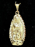 10k Yellow Gold Virgin Mary Lady of Guadalupe Pendant Religious Charm 7 grams