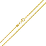 Italian 14k Yellow Gold Solid Diamond Cut Franco Chain Necklace 22" 1.5mm 5.1 grams - 22" 5.1 grams