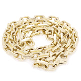 10k Yellow Gold Handmade Fashion Link Necklace 16" 7.94mm - Yellow,16"