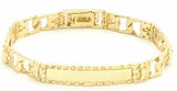 14k Yellow Gold Cuban Link Chain Nugget ID Bracelet 9" 9.5mm 25.4 grams