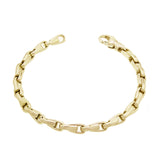 10k Yellow Gold Solid Handmade Fashion Link Bracelet 7" 4.8mm 19.3 grams - Yellow,7" 19.3 grams