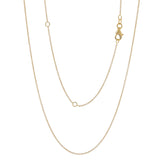 Italian 14k Yellow Gold Rolo Chain Necklace Adjustable 16-20" 0.9mm 1.5 grams - 1.5 grams