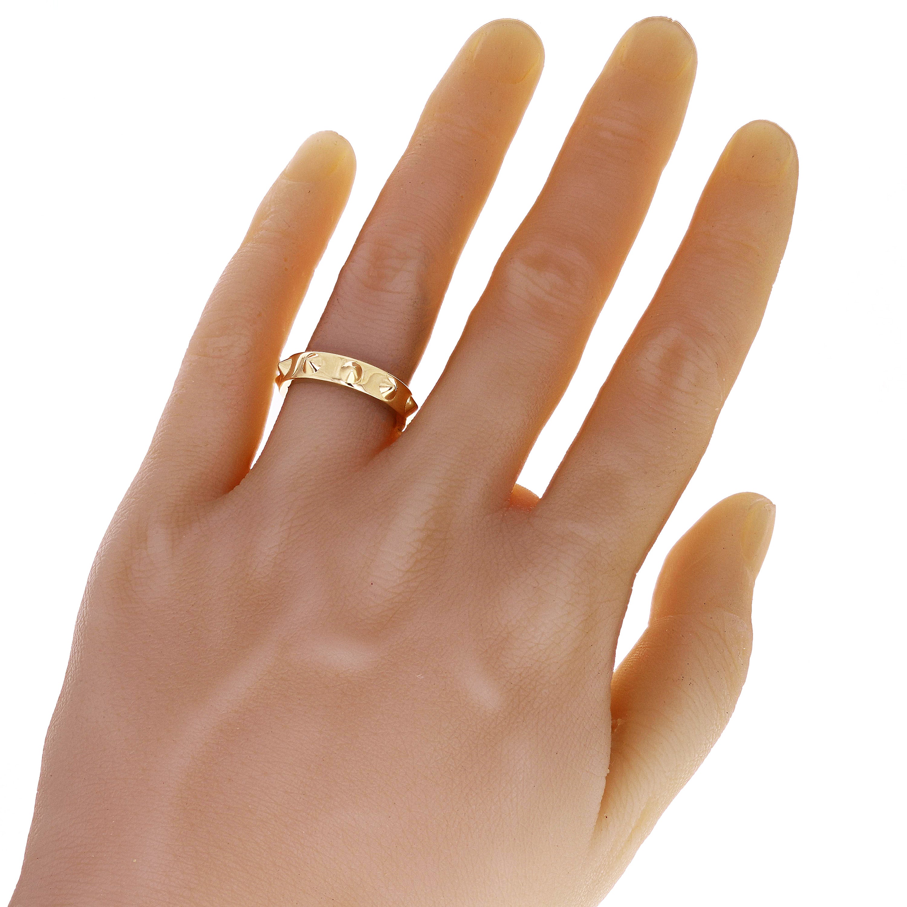 14k Yellow Gold Spike Ring Size 8 - 4.9mm 7.9 grams