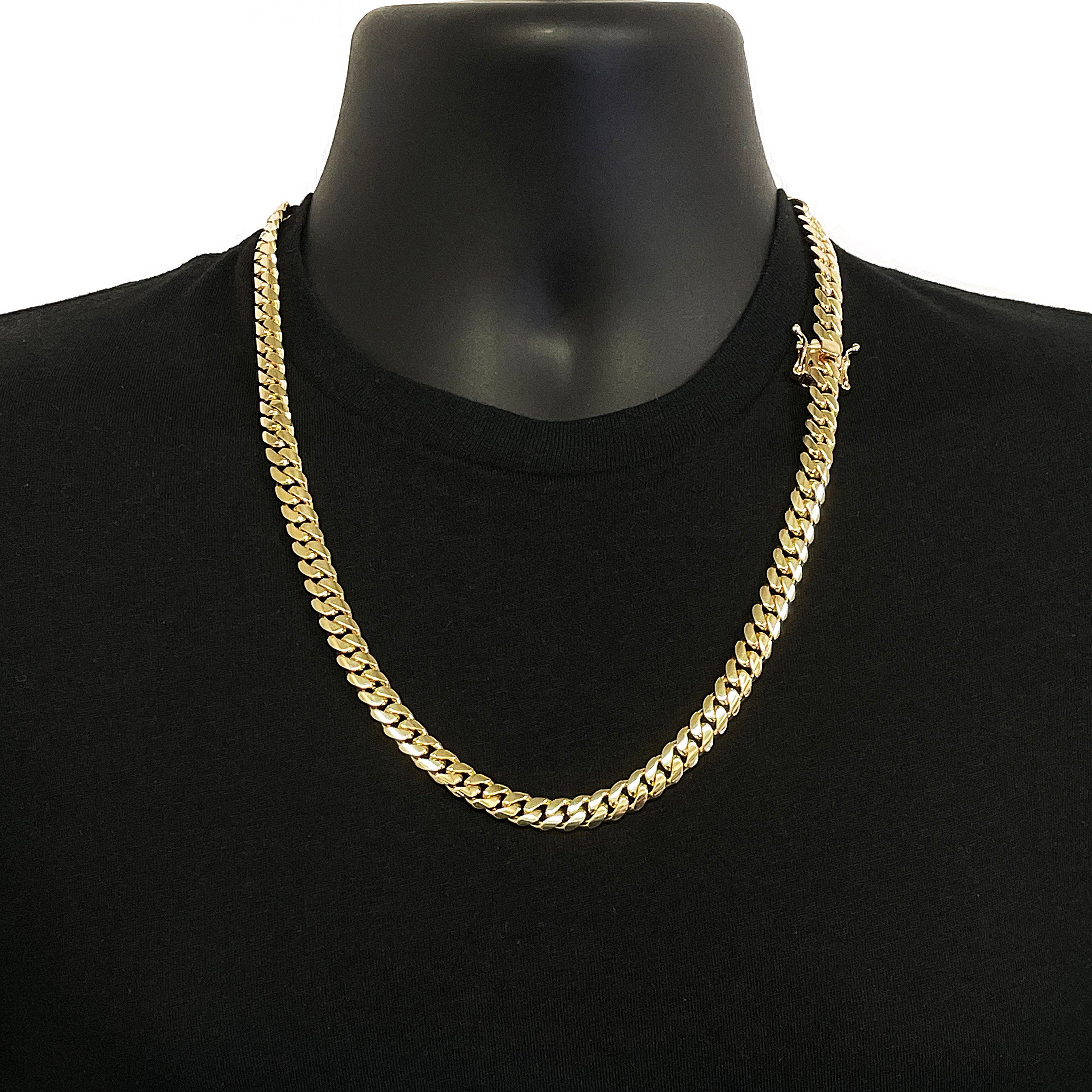 14k Yellow Gold Solid Miami Cuban Chain Necklace 24" 9mm 152 grams