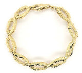 14k Yellow Gold Nugget Bracelet Oval Link 8.25" 11.7mm 29.6 grams - Yellow,8.25"