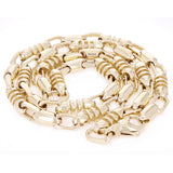14k Yellow Gold Handmade Fashion Link Necklace 16" 6.9mm 70.4grams - Yellow,16"