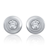 10k White Gold 1/5 cttw Round Diamond Stud Earrings