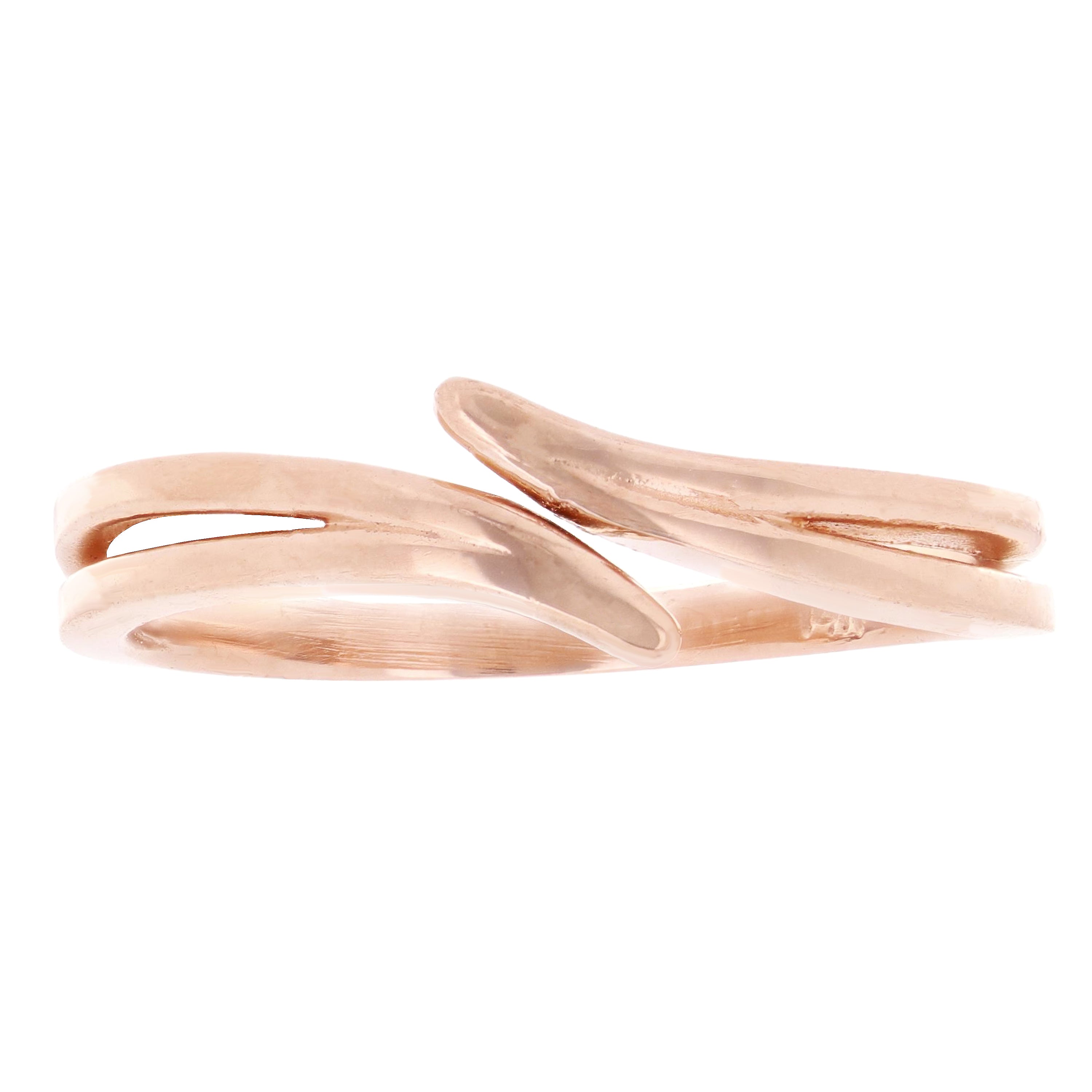 14k Rose Gold Stackable Bypass Ring 2.4 grams Size 6 - Rose