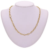 14k Yellow Gold Solid Handmade Oval Link Chain Necklace 20" 6.9mm 50 grams - 20"