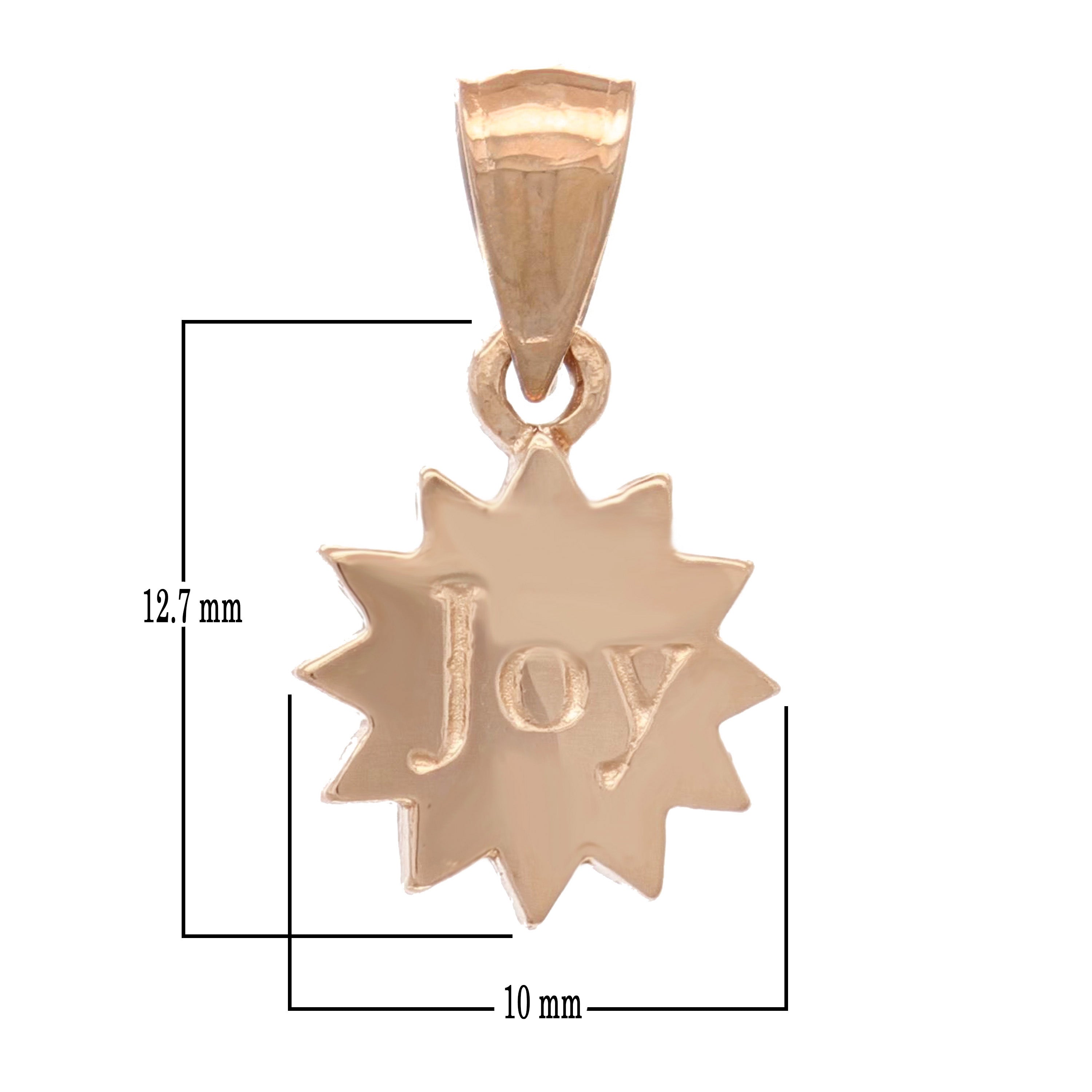 14k Rose Gold "Joy" Pendant - Rose