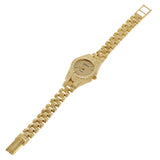 Women's 10k Yellow Gold Watch Link Wrist Watch Geneve with Diamonds 7-7.5" 31g - 7" - 7.5"
