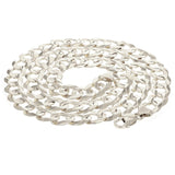Men's 10k White Gold Solid Flat Cuban Link Chain Necklace 20" 12.5mm 74 grams - White,20" 74 grams