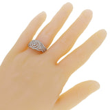 14K White Gold Diamond Matching Engagement & Wedding Bridal Ring 2 Pc Set Size 7